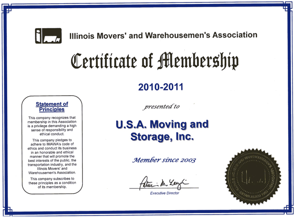 Member of Movers Association - 2010-2011