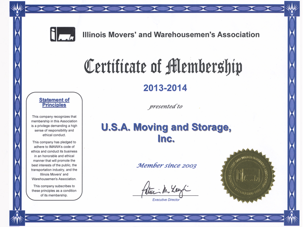 Member of Movers Association - 2013-2014