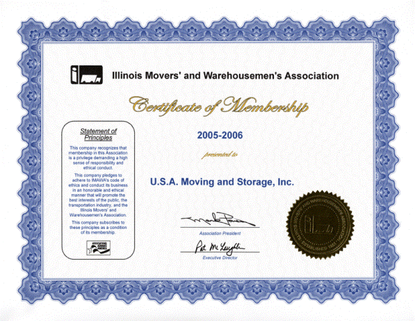 Member of Movers Association - 2005-2006